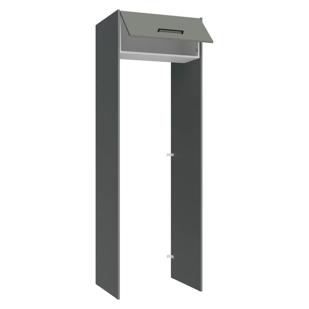 Porta-Geladeira 73 cm 1 Porta Basculante Cinza/Branco/Cinza Agata Madesa - Image 7