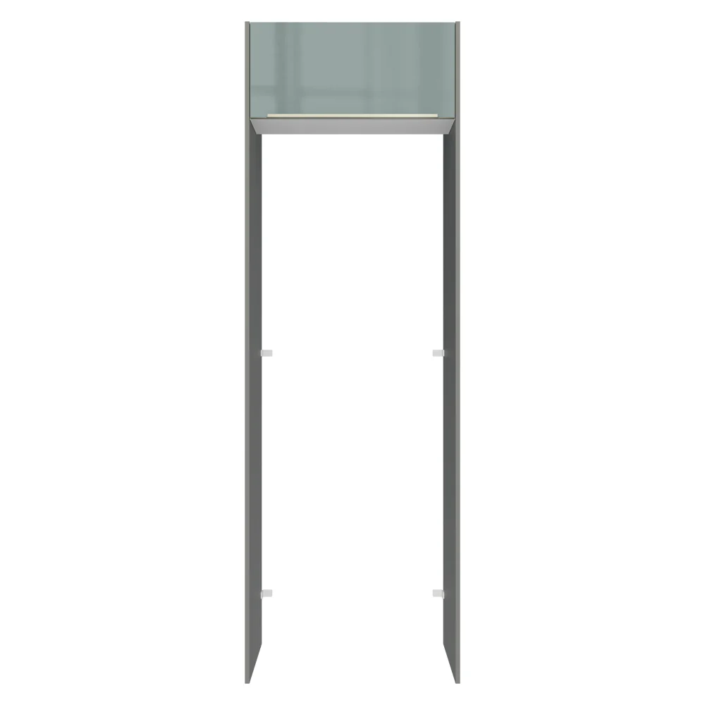 Porta-Geladeira 73 cm 1 Porta Basculante Cinza/Branco/Cinza Lux Madesa - Image 10