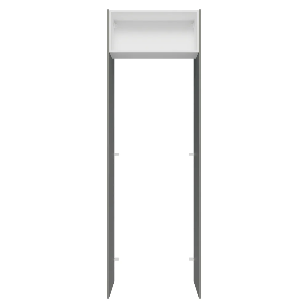 Porta-Geladeira 73 cm 1 Porta Basculante Cinza/Branco/Cinza Lux Madesa - Image 11