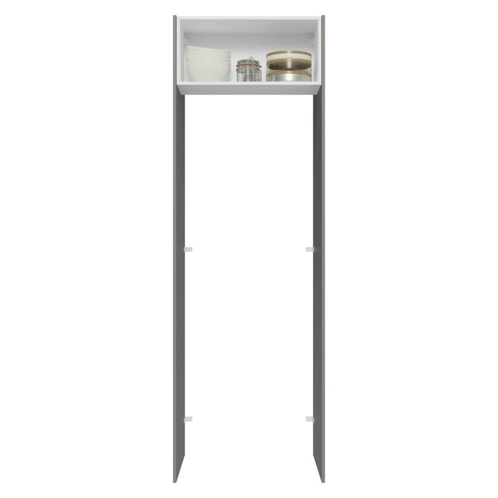 Porta-Geladeira 73 cm 1 Porta Basculante Cinza/Branco/Cinza Lux Madesa - Image 4