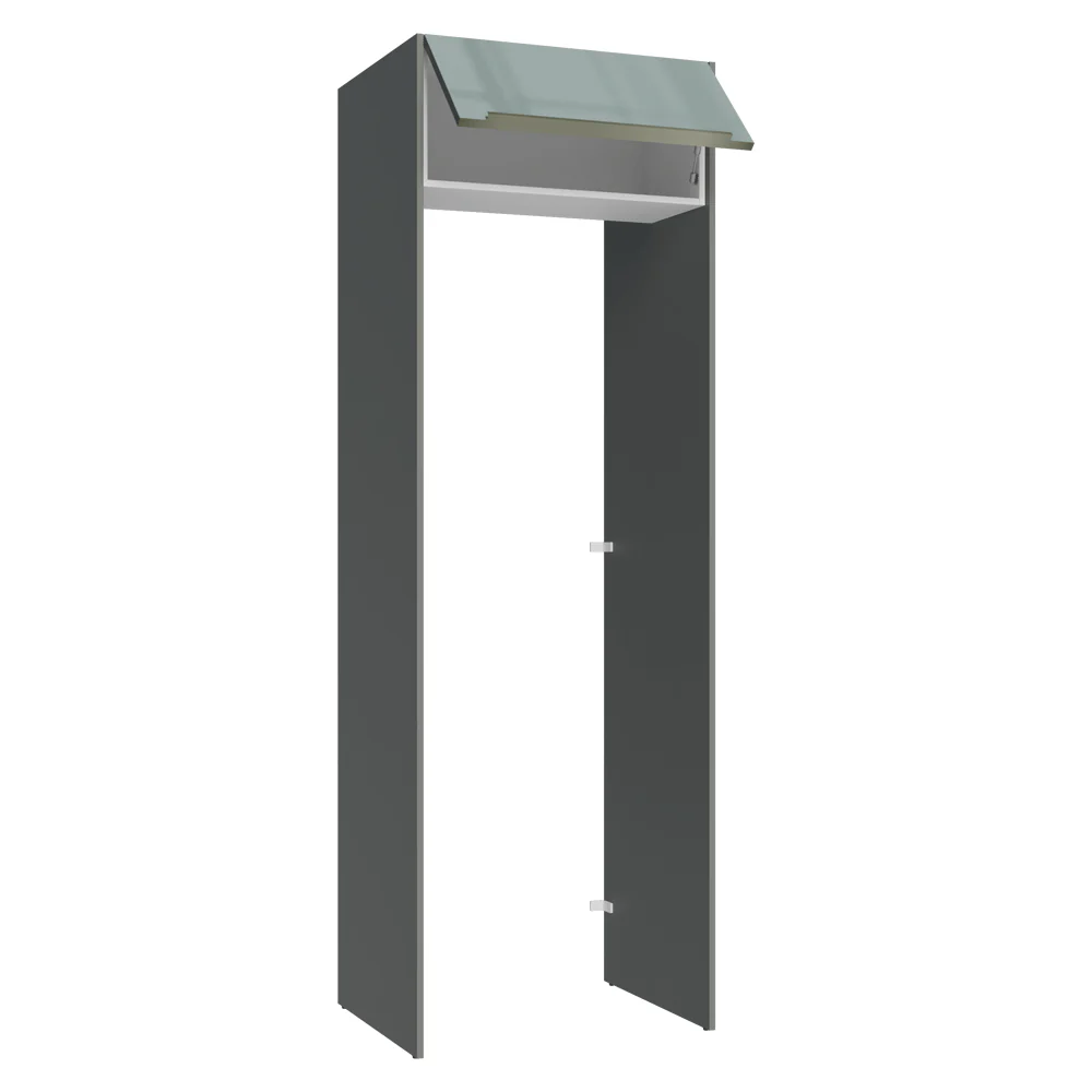 Porta-Geladeira 73 cm 1 Porta Basculante Cinza/Branco/Cinza Lux Madesa - Image 5