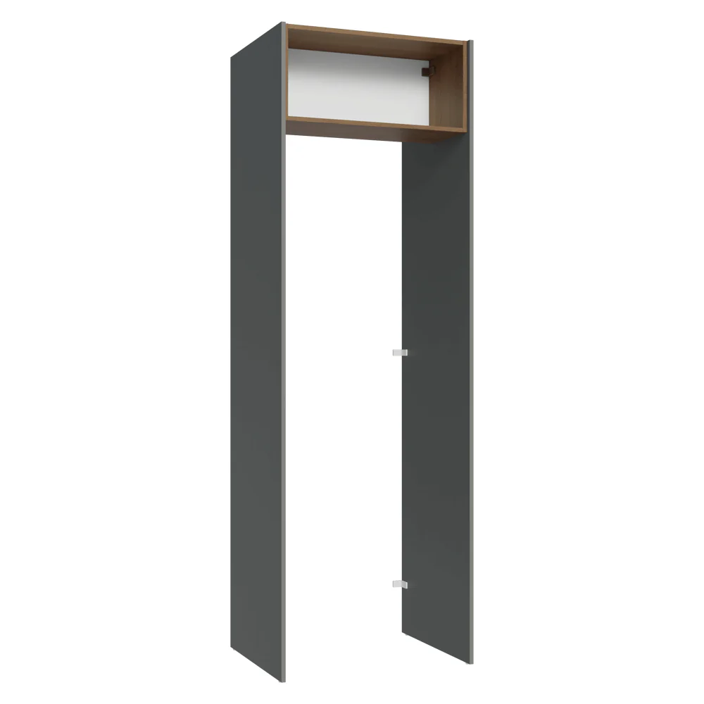 Porta-Geladeira 73 cm 1 Porta Basculante Cinza/Rustic/Cinza Agata Madesa - Image 11