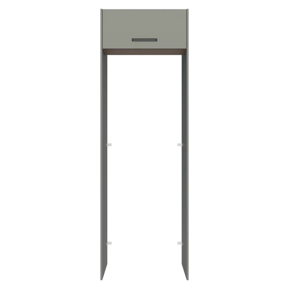 Porta-Geladeira 73 cm 1 Porta Basculante Cinza/Rustic/Cinza Agata Madesa - Image 6