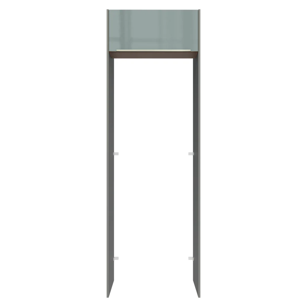 Porta-Geladeira 73 cm 1 Porta Basculante Cinza/Rustic/Cinza Lux Madesa - Image 10
