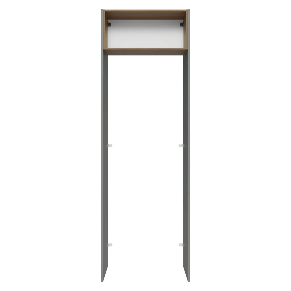 Porta-Geladeira 73 cm 1 Porta Basculante Cinza/Rustic/Cinza Lux Madesa - Image 11