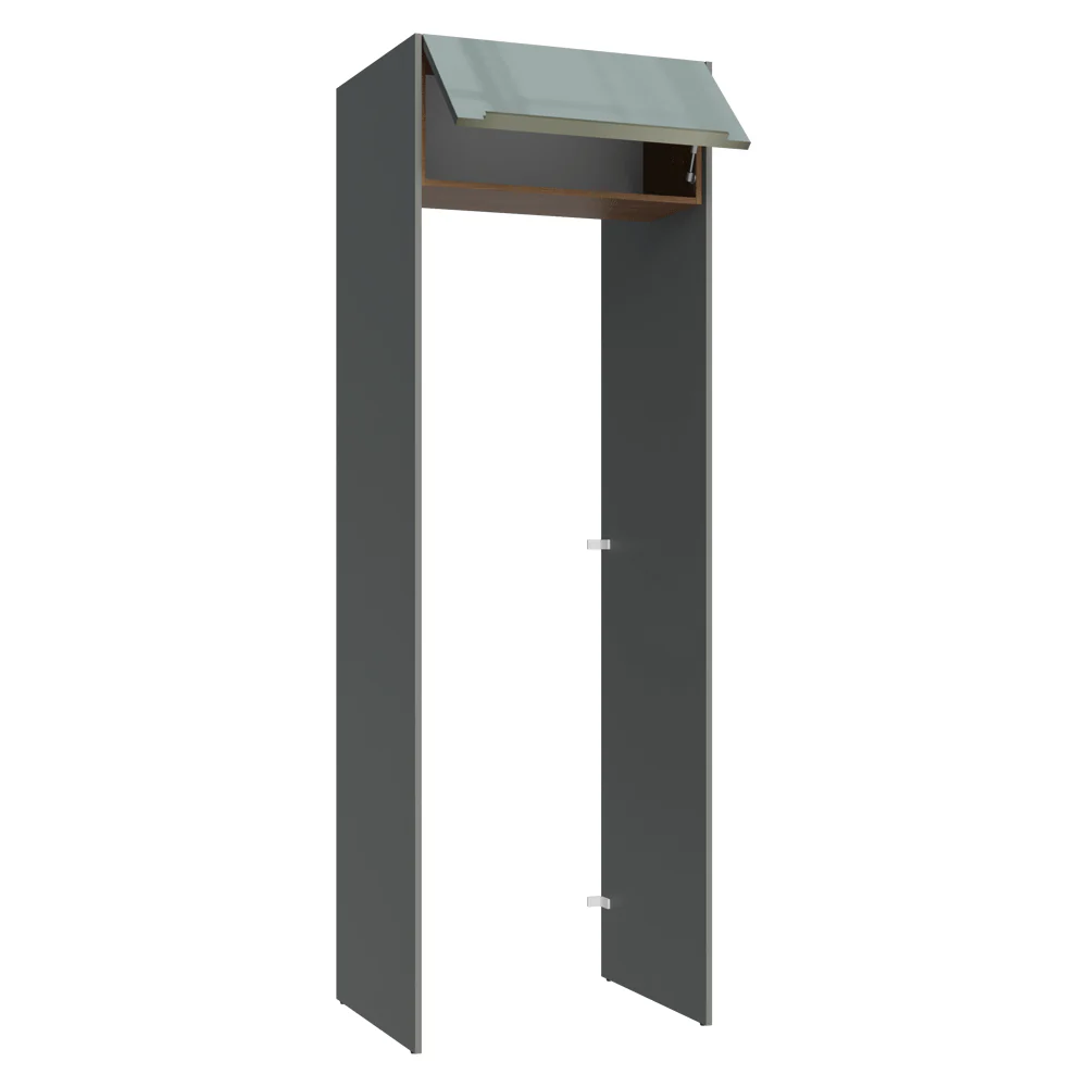 Porta-Geladeira 73 cm 1 Porta Basculante Cinza/Rustic/Cinza Lux Madesa - Image 5