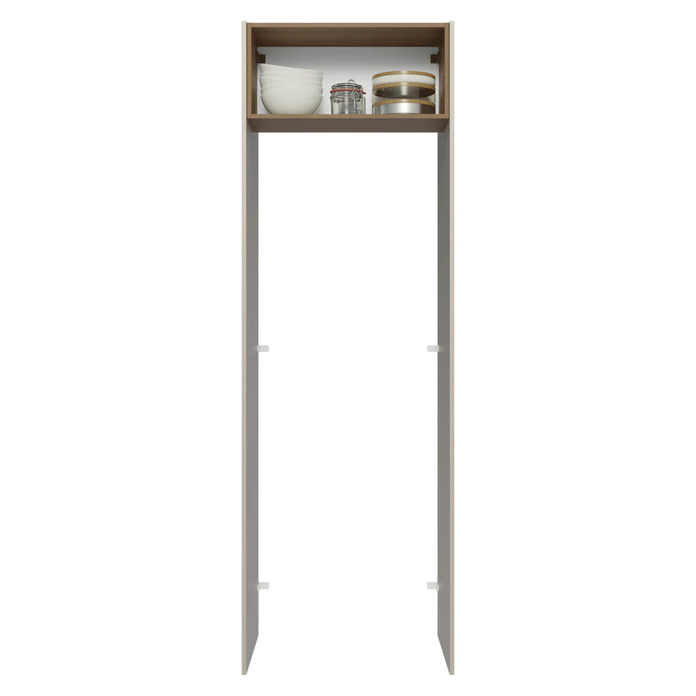 Porta-Geladeira 73 cm 1 Porta Basculante Crema/Rustic/Crema Agata Madesa - Image 4