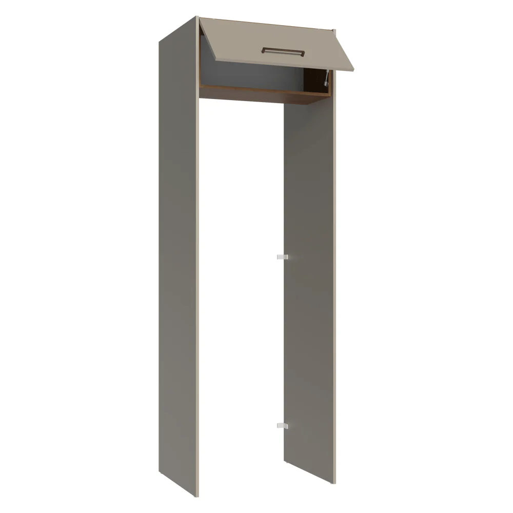 Porta-Geladeira 73 cm 1 Porta Basculante Crema/Rustic/Crema Agata Madesa - Image 7