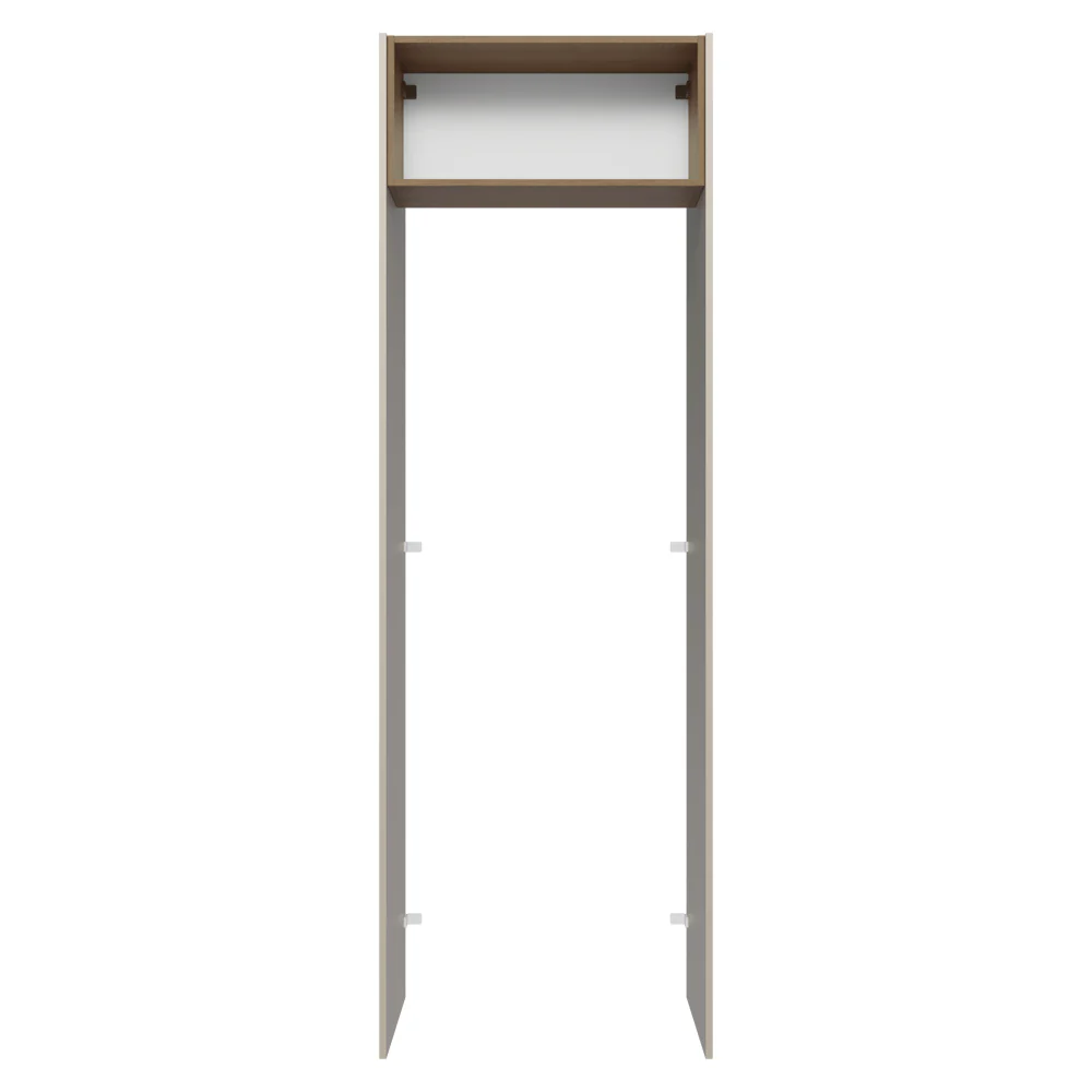 Porta-Geladeira 73 cm 1 Porta Basculante Crema/Rustic/Crema Vik Madesa - Image 12