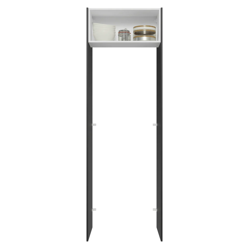 Porta-Geladeira 73 cm 1 Porta Basculante Preto/Branco/Preto Agata Madesa - Image 4