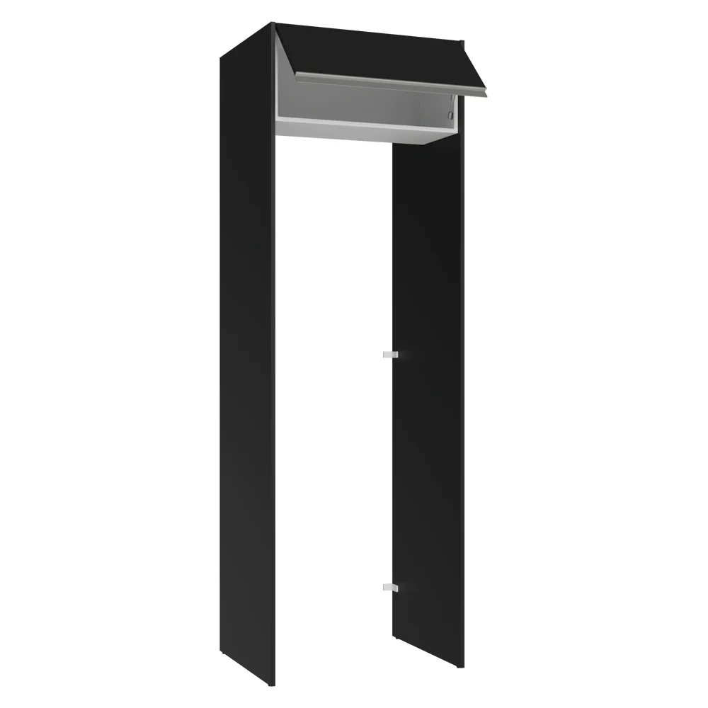 Porta-Geladeira 73 cm 1 Porta Basculante Preto/Branco/Preto Glamy Madesa - Image 7