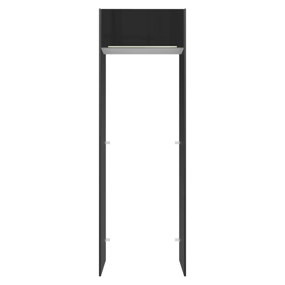 Porta-Geladeira 73 cm 1 Porta Basculante Preto/Branco/Preto Lux Madesa - Image 10