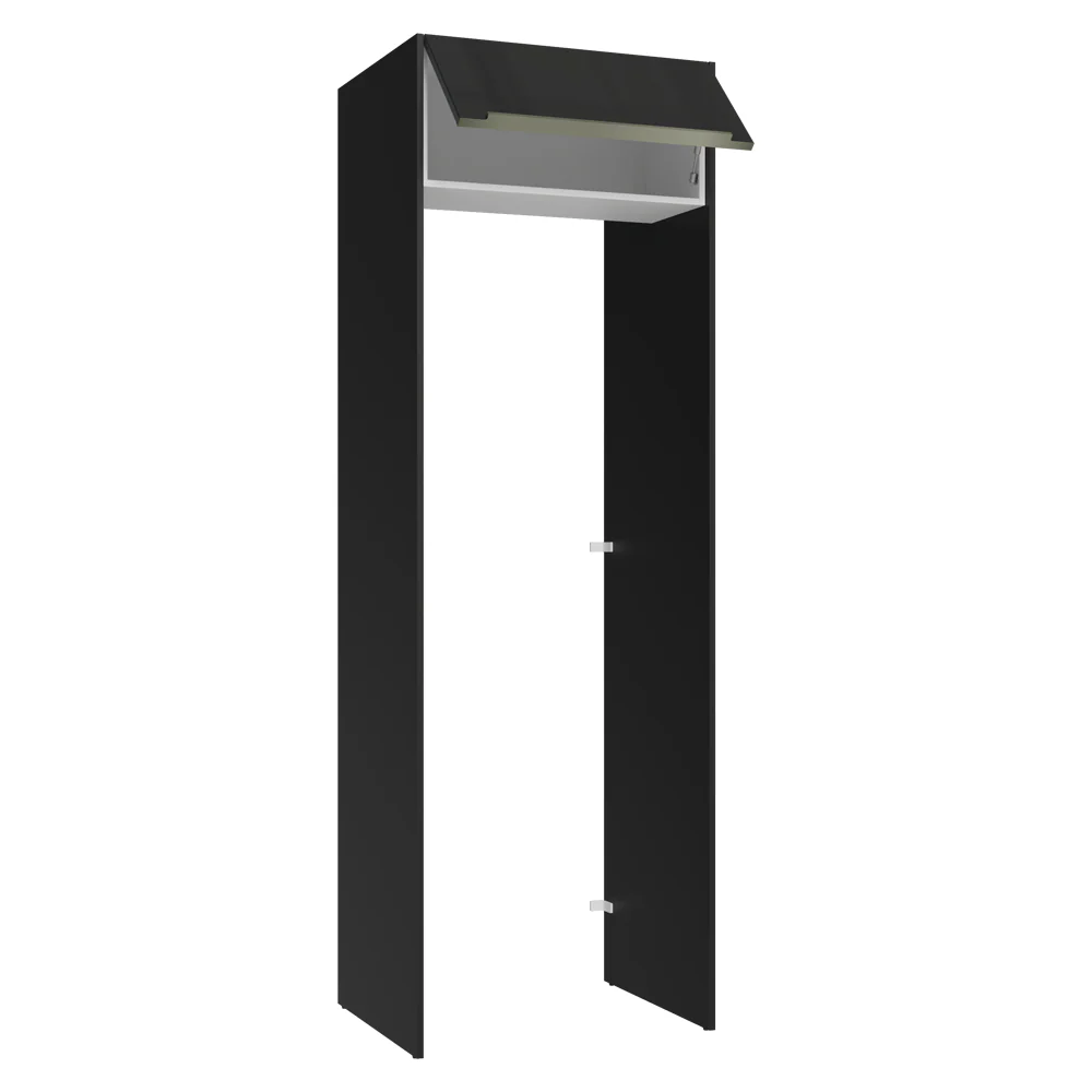 Porta-Geladeira 73 cm 1 Porta Basculante Preto/Branco/Preto Lux Madesa - Image 5