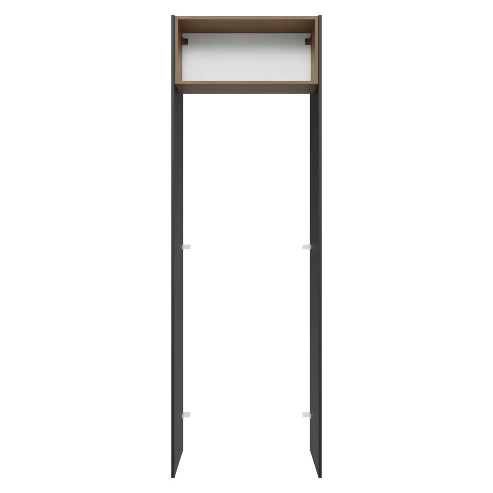 Porta-Geladeira 73 cm 1 Porta Basculante Preto/Rustic/Preto Agata Madesa - Image 10
