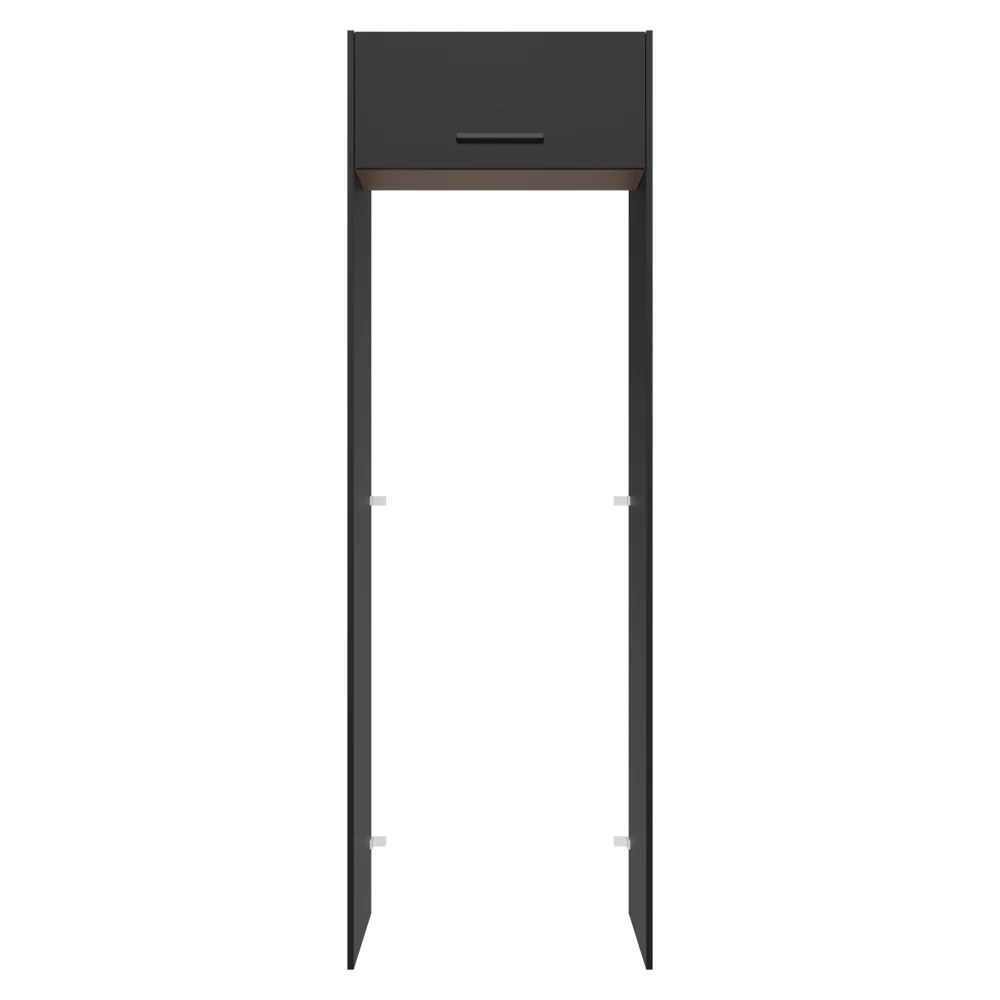 Porta-Geladeira 73 cm 1 Porta Basculante Preto/Rustic/Preto Agata Madesa - Image 6