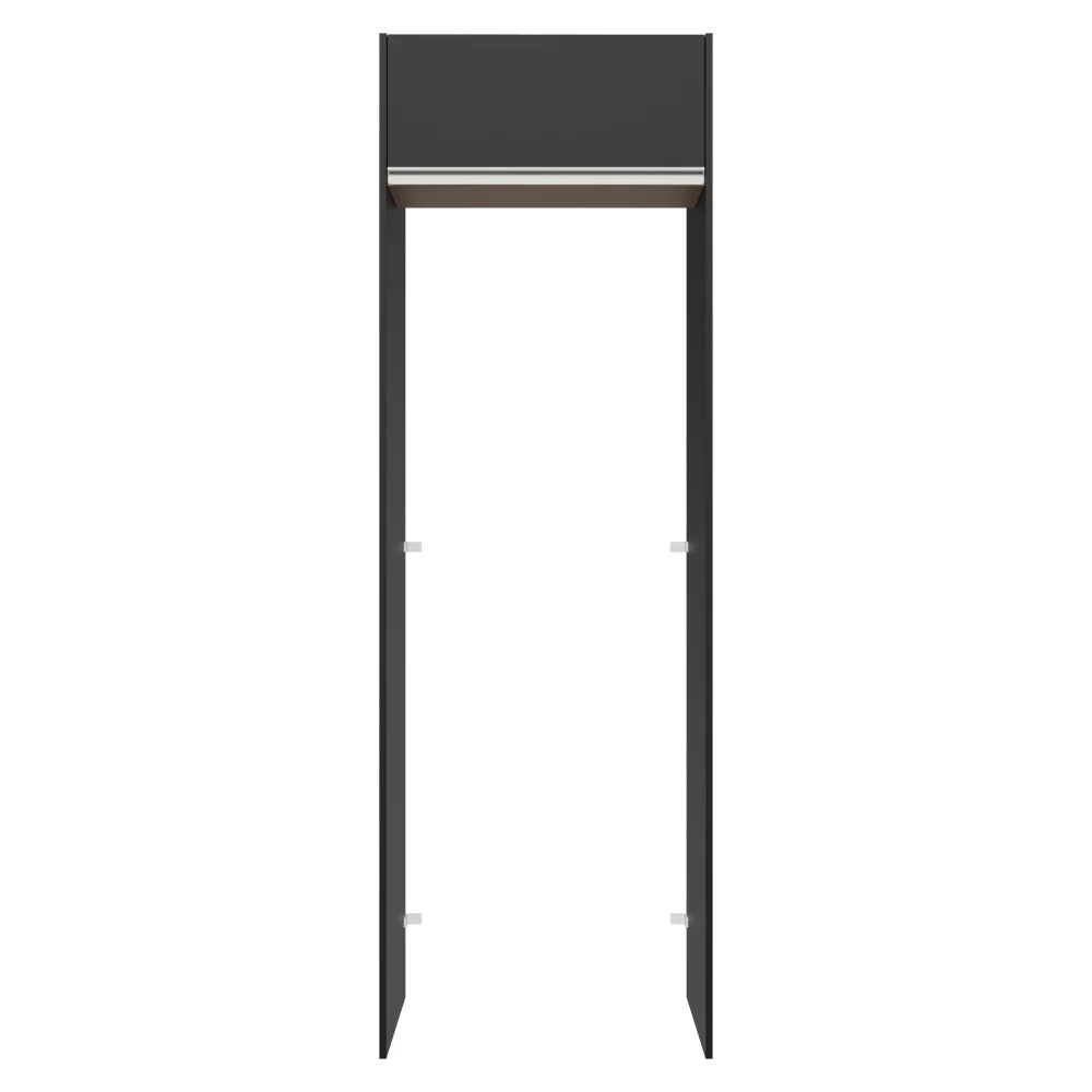 Porta-Geladeira 73 cm 1 Porta Basculante Preto/Rustic/Preto Glamy Madesa - Image 6