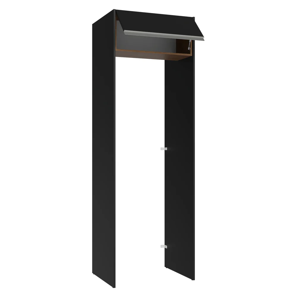 Porta-Geladeira 73 cm 1 Porta Basculante Preto/Rustic/Preto Glamy Madesa - Image 7