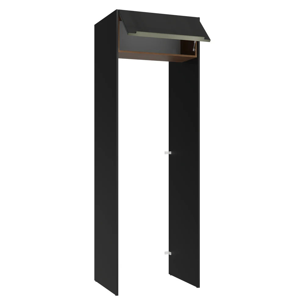 Porta-Geladeira 73 cm 1 Porta Basculante Preto/Rustic/Preto Lux Madesa - Image 5