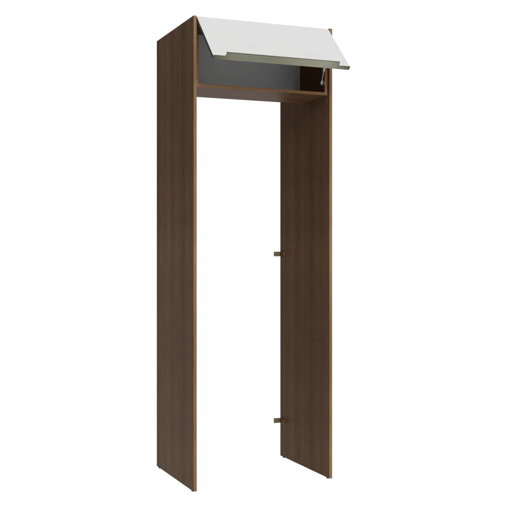 Porta-Geladeira 73 cm 1 Porta Basculante Rustic/Branco Veludo Lux Madesa - Image 5