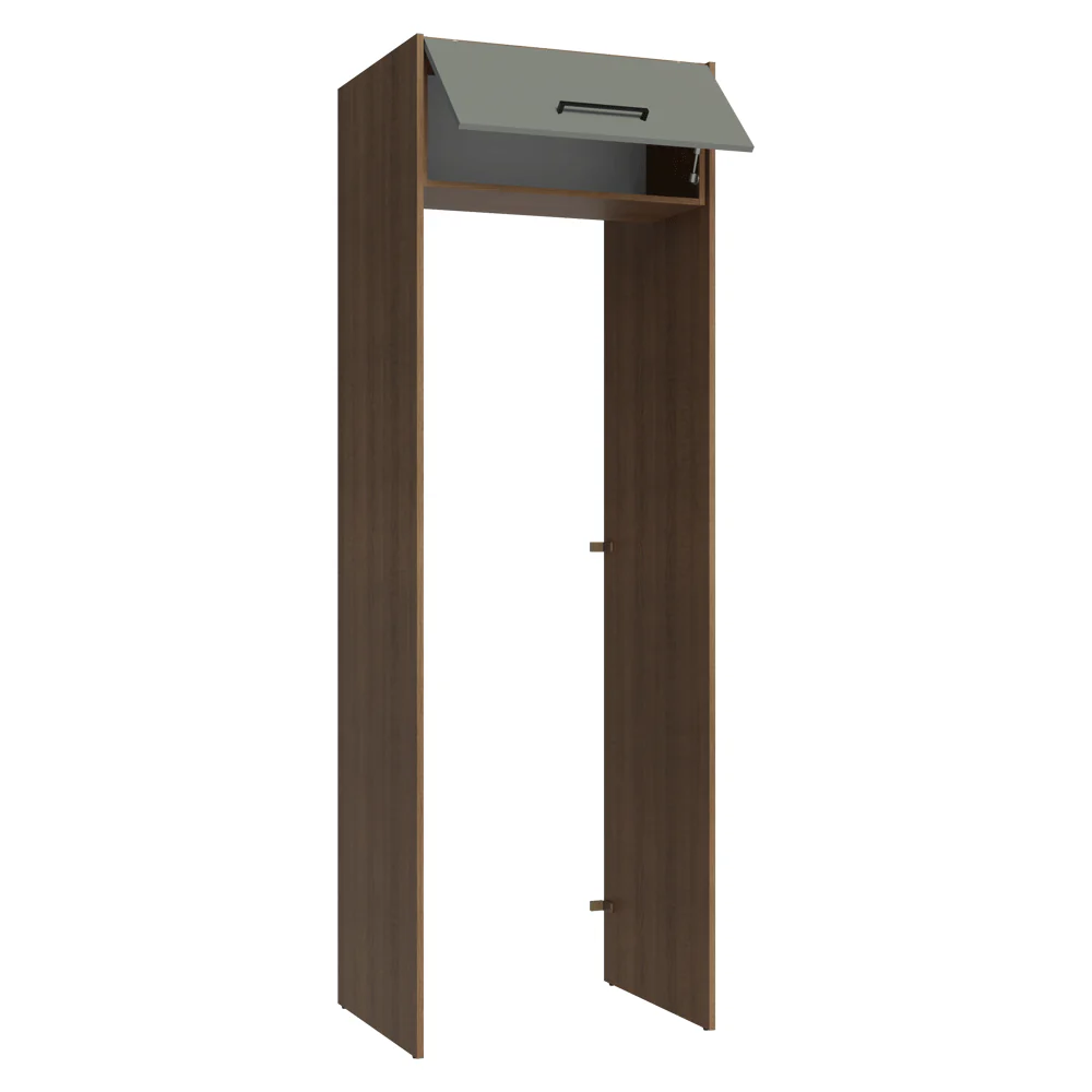 Porta-Geladeira 73 cm 1 Porta Basculante Rustic/Cinza Agata Madesa - Image 7