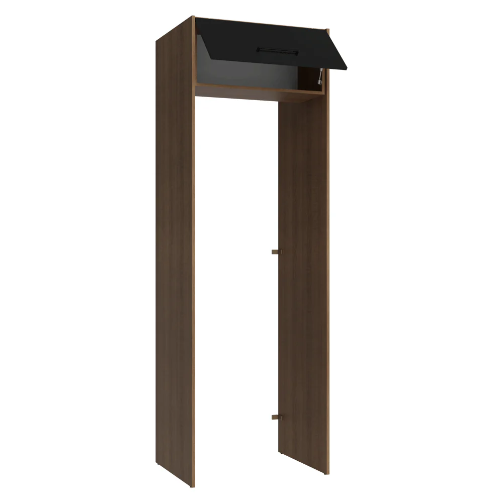 Porta-Geladeira 73 cm 1 Porta Basculante Rustic/Preto Agata Madesa - Image 7