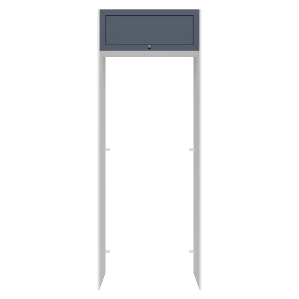 Porta-Geladeira 83 cm 1 Porta Basculante Branco/Azul Vik Madesa - Image 10