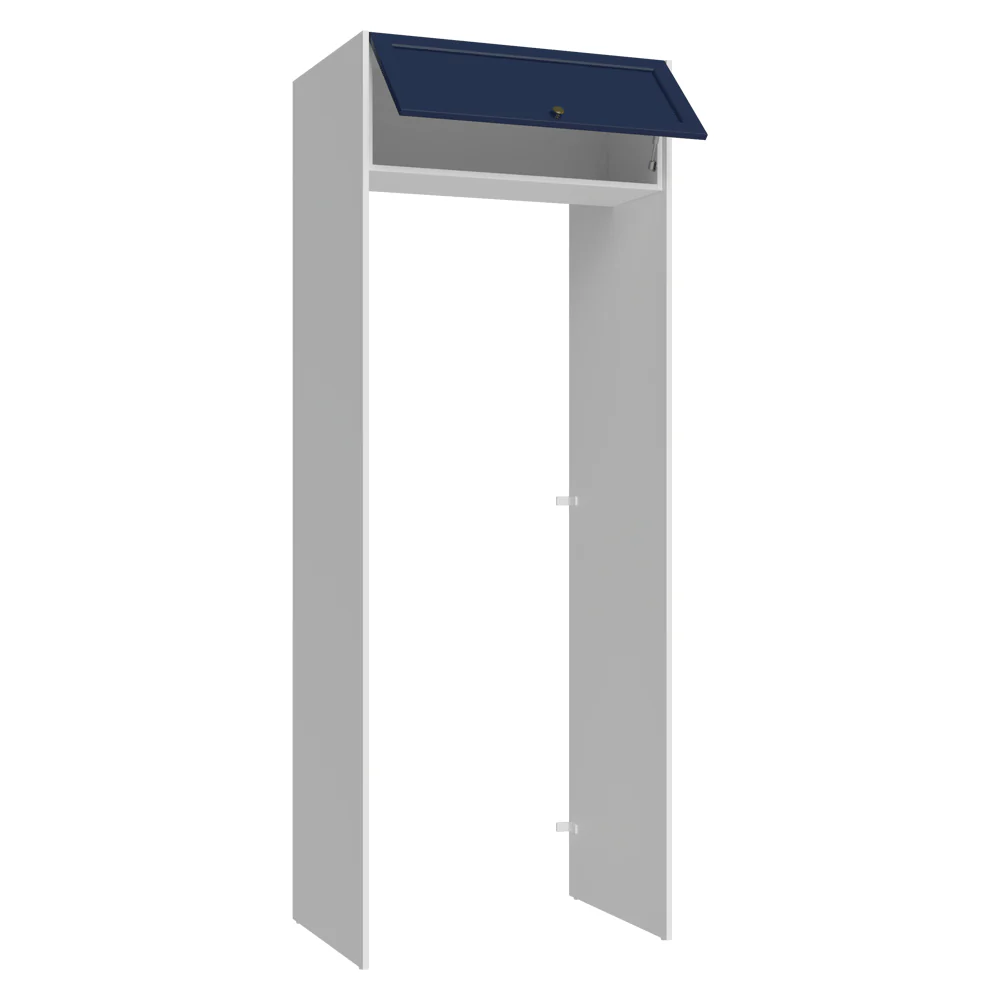 Porta-Geladeira 83 cm 1 Porta Basculante Branco/Azul Vik Madesa - Image 5