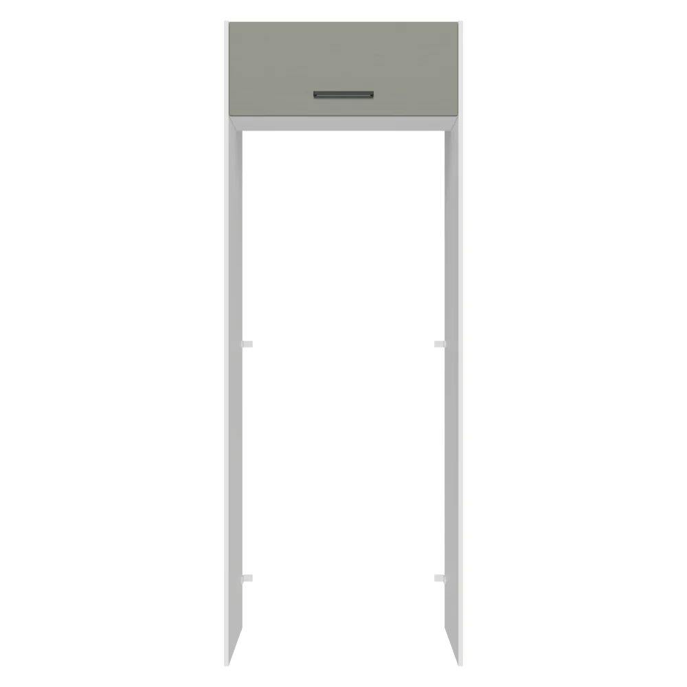 Porta-Geladeira 83 cm 1 Porta Basculante Branco/Cinza Agata Madesa - Image 6