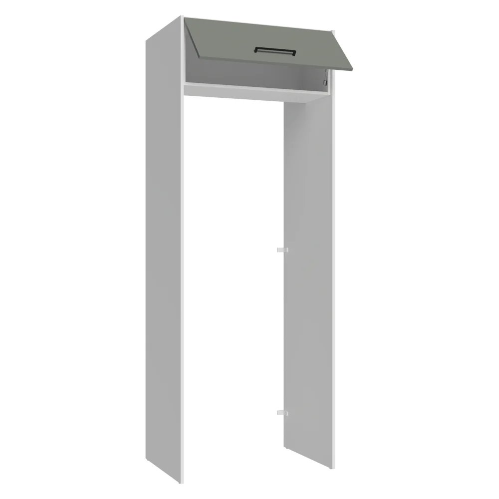 Porta-Geladeira 83 cm 1 Porta Basculante Branco/Cinza Agata Madesa - Image 7