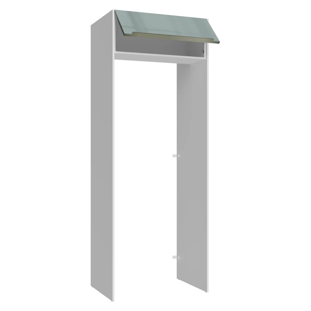 Porta-Geladeira 83 cm 1 Porta Basculante Branco/Cinza Lux Madesa - Image 5
