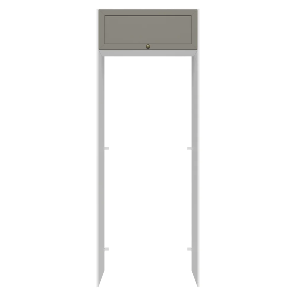 Porta-Geladeira 83 cm 1 Porta Basculante Branco/Cinza Vik Madesa - Image 10