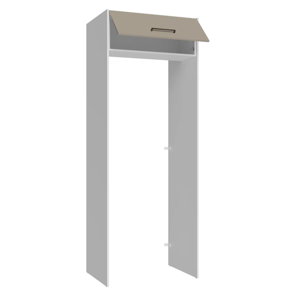 Porta-Geladeira 83 cm 1 Porta Basculante Branco/Crema Agata Madesa - Image 7