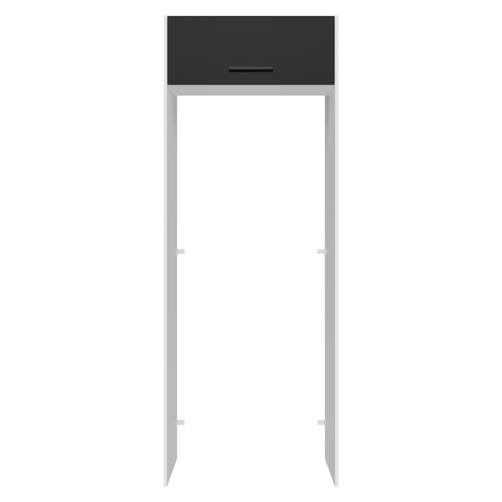 Porta-Geladeira 83 cm 1 Porta Basculante Branco/Preto Agata Madesa - Image 6