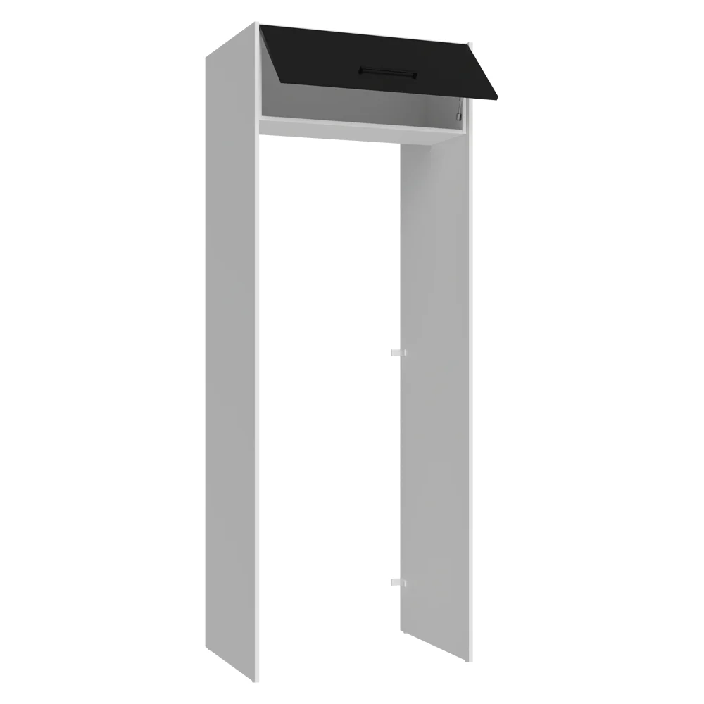 Porta-Geladeira 83 cm 1 Porta Basculante Branco/Preto Agata Madesa - Image 7