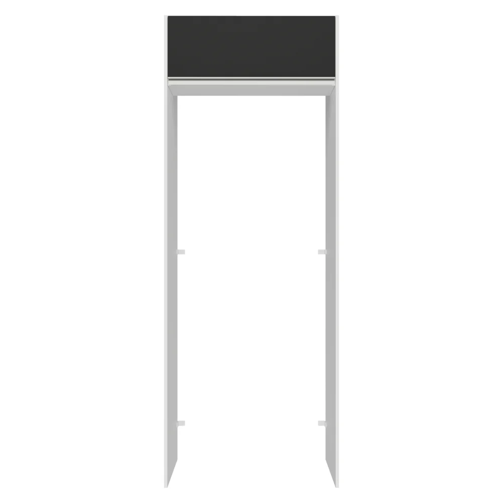 Porta-Geladeira 83 cm 1 Porta Basculante Branco/Preto Glamy Madesa - Image 6