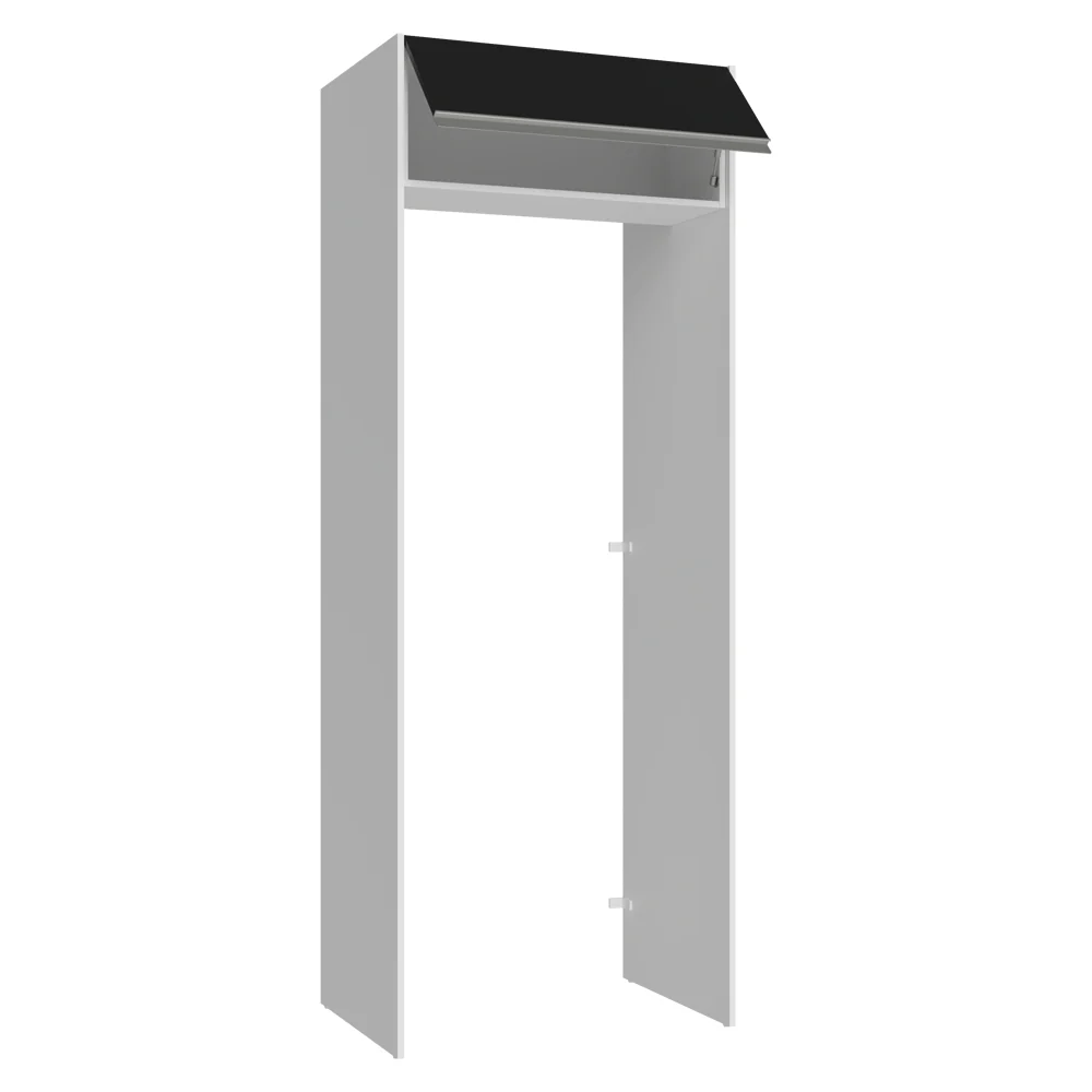 Porta-Geladeira 83 cm 1 Porta Basculante Branco/Preto Glamy Madesa - Image 7