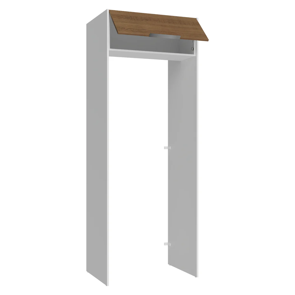 Porta-Geladeira 83 cm 1 Porta Basculante Branco/Rustic Stella Madesa - Image 7