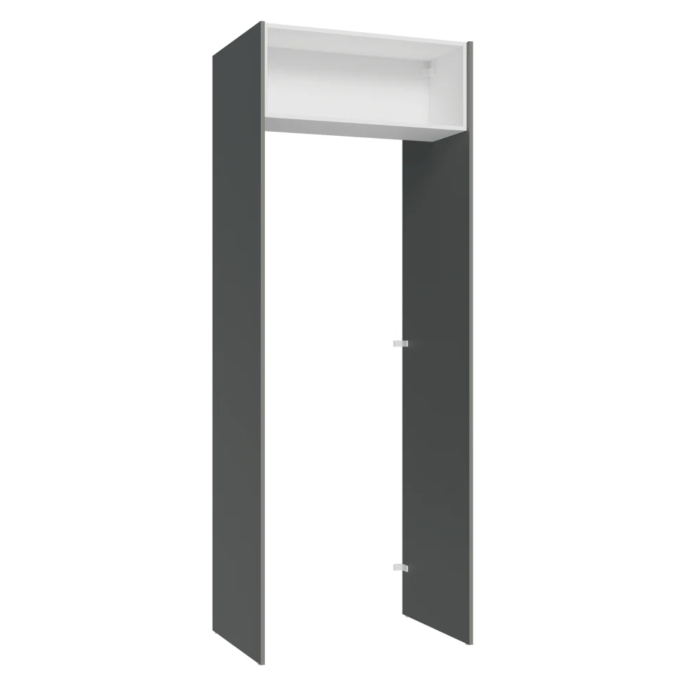 Porta-Geladeira 83 cm 1 Porta Basculante Cinza/Branco/Cinza Agata Madesa - Image 11