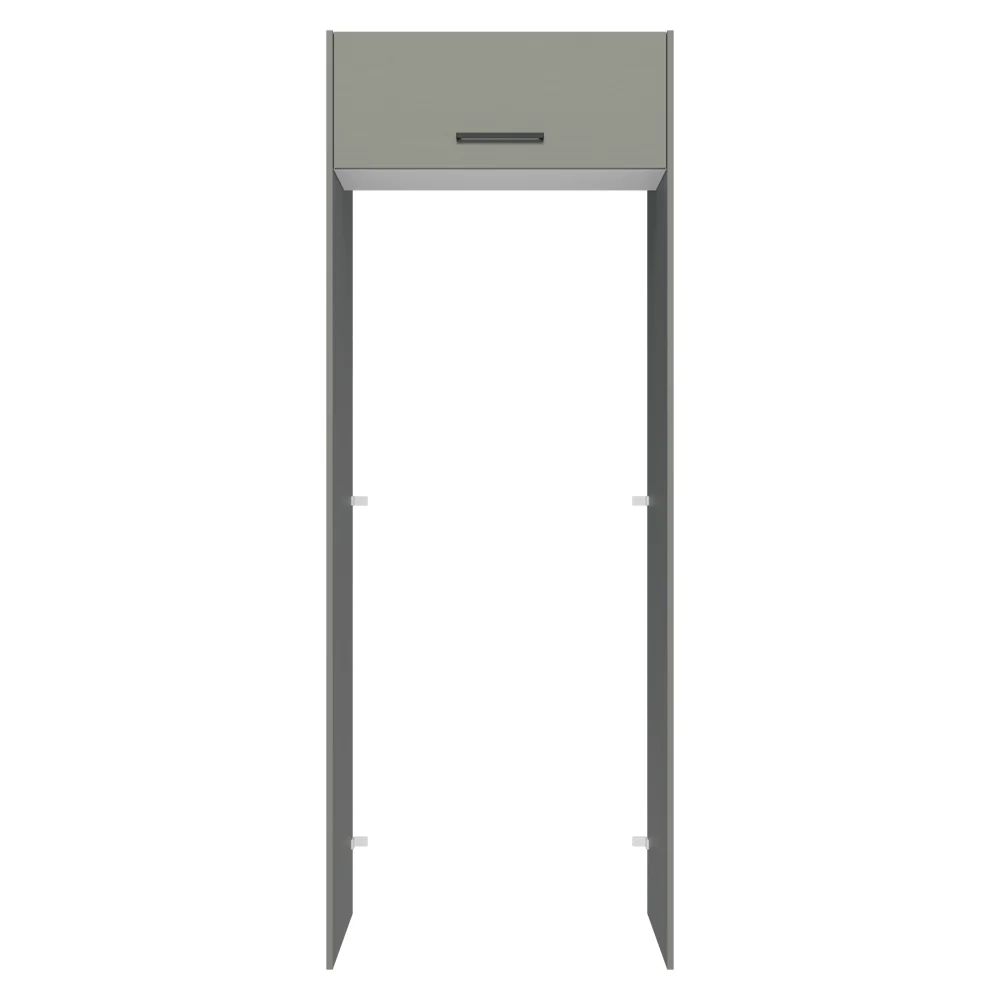 Porta-Geladeira 83 cm 1 Porta Basculante Cinza/Branco/Cinza Agata Madesa - Image 6