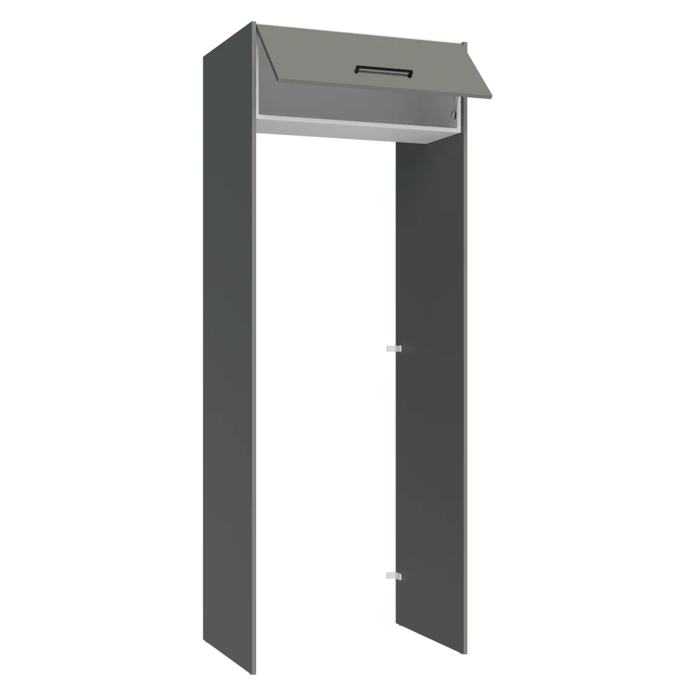 Porta-Geladeira 83 cm 1 Porta Basculante Cinza/Branco/Cinza Agata Madesa - Image 7