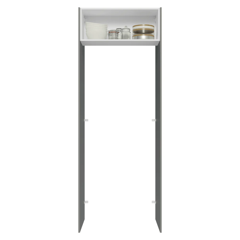 Porta-Geladeira 83 cm 1 Porta Basculante Cinza/Branco/Cinza Lux Madesa - Image 4