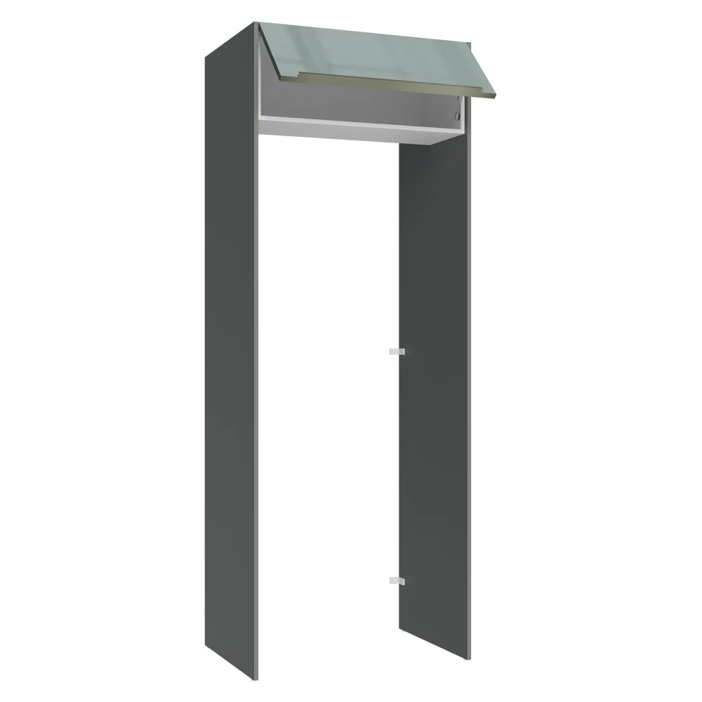 Porta-Geladeira 83 cm 1 Porta Basculante Cinza/Branco/Cinza Lux Madesa - Image 5