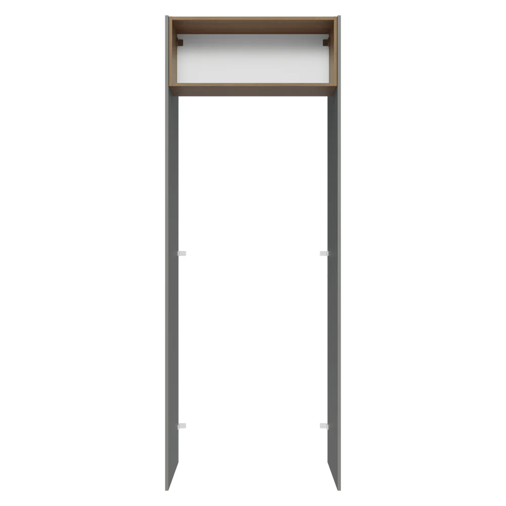 Porta-Geladeira 83 cm 1 Porta Basculante Cinza/Rustic/Cinza Agata Madesa - Image 10