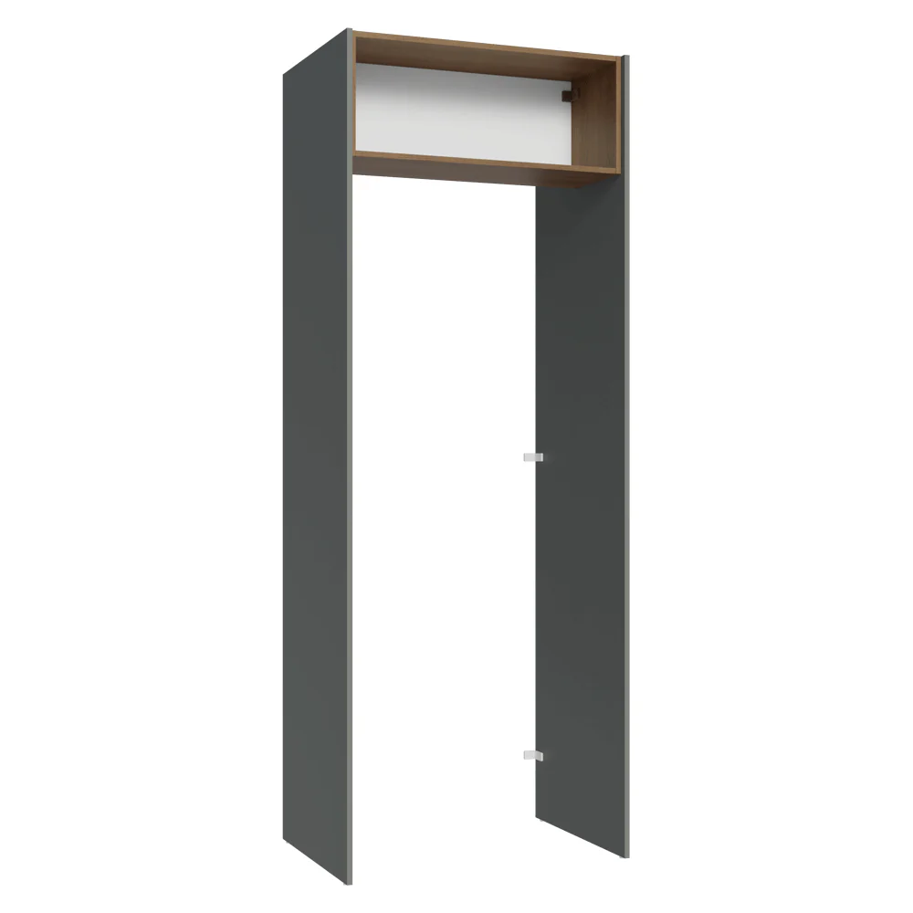 Porta-Geladeira 83 cm 1 Porta Basculante Cinza/Rustic/Cinza Agata Madesa - Image 11