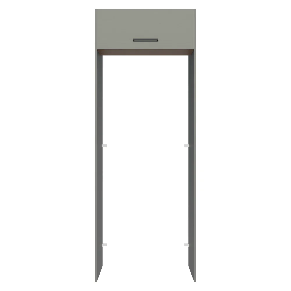 Porta-Geladeira 83 cm 1 Porta Basculante Cinza/Rustic/Cinza Agata Madesa - Image 6