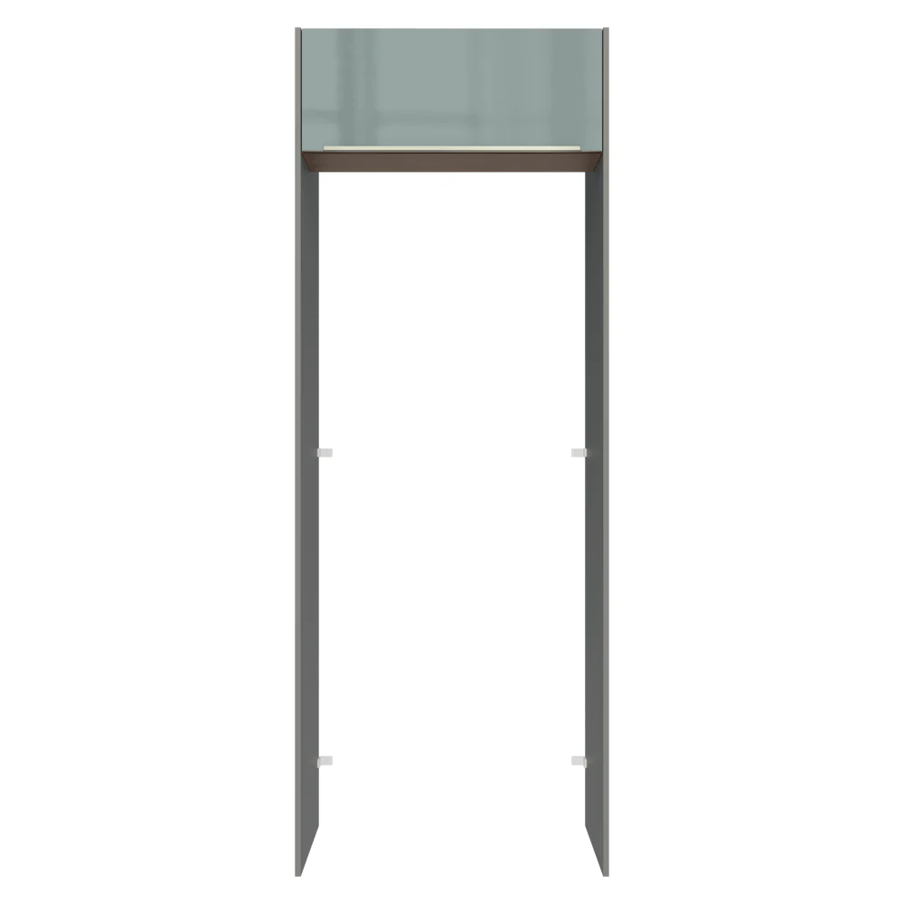 Porta-Geladeira 83 cm 1 Porta Basculante Cinza/Rustic/Cinza Lux Madesa - Image 10