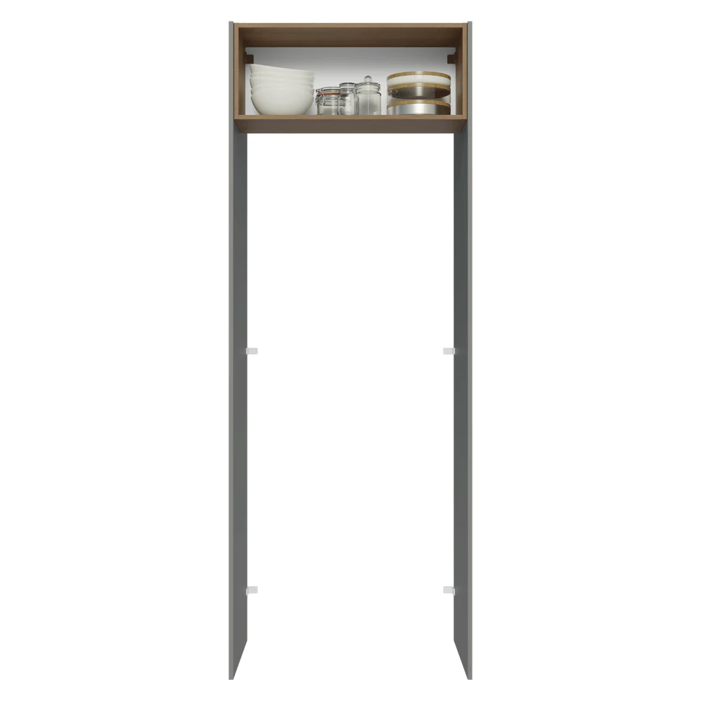 Porta-Geladeira 83 cm 1 Porta Basculante Cinza/Rustic/Cinza Lux Madesa - Image 4