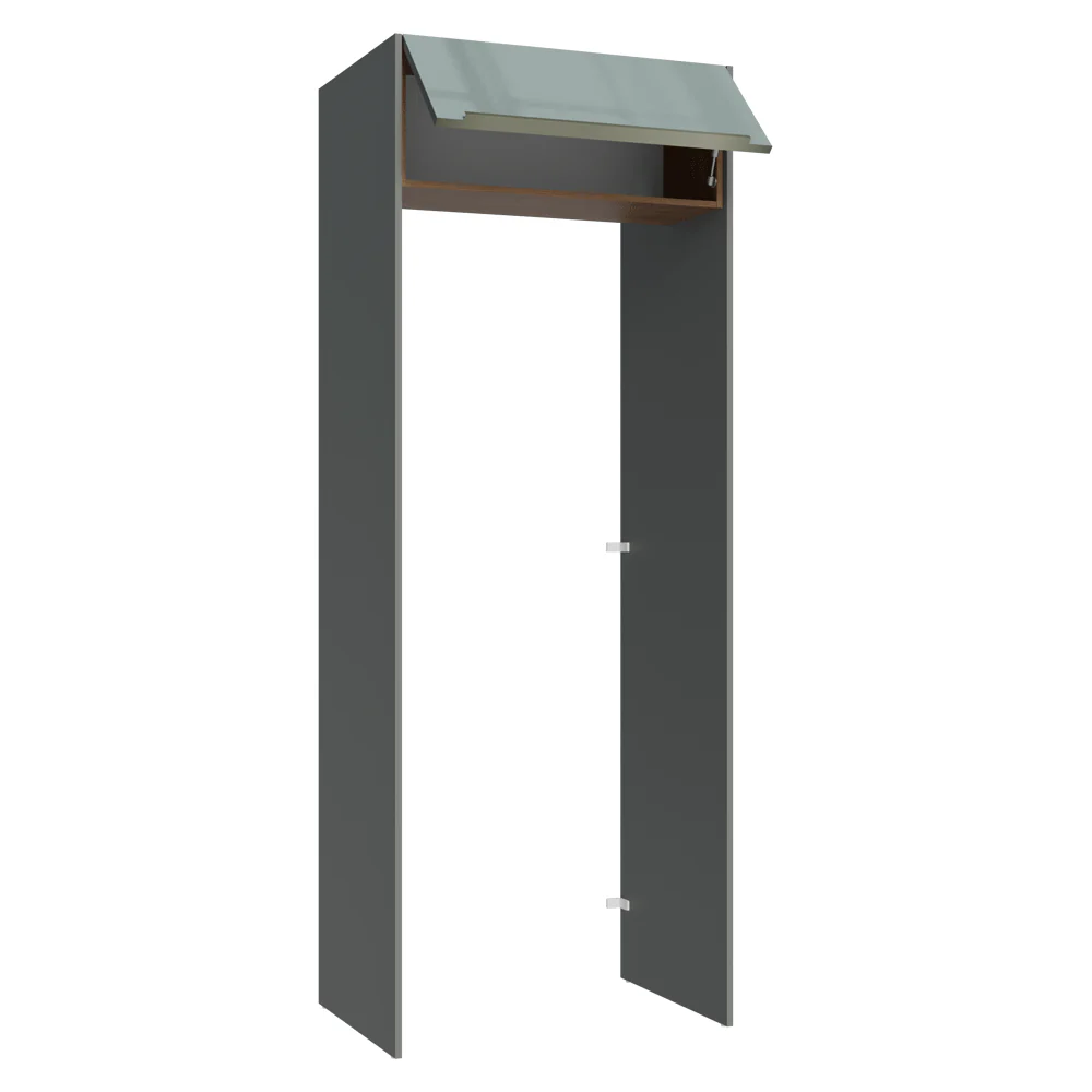 Porta-Geladeira 83 cm 1 Porta Basculante Cinza/Rustic/Cinza Lux Madesa - Image 5