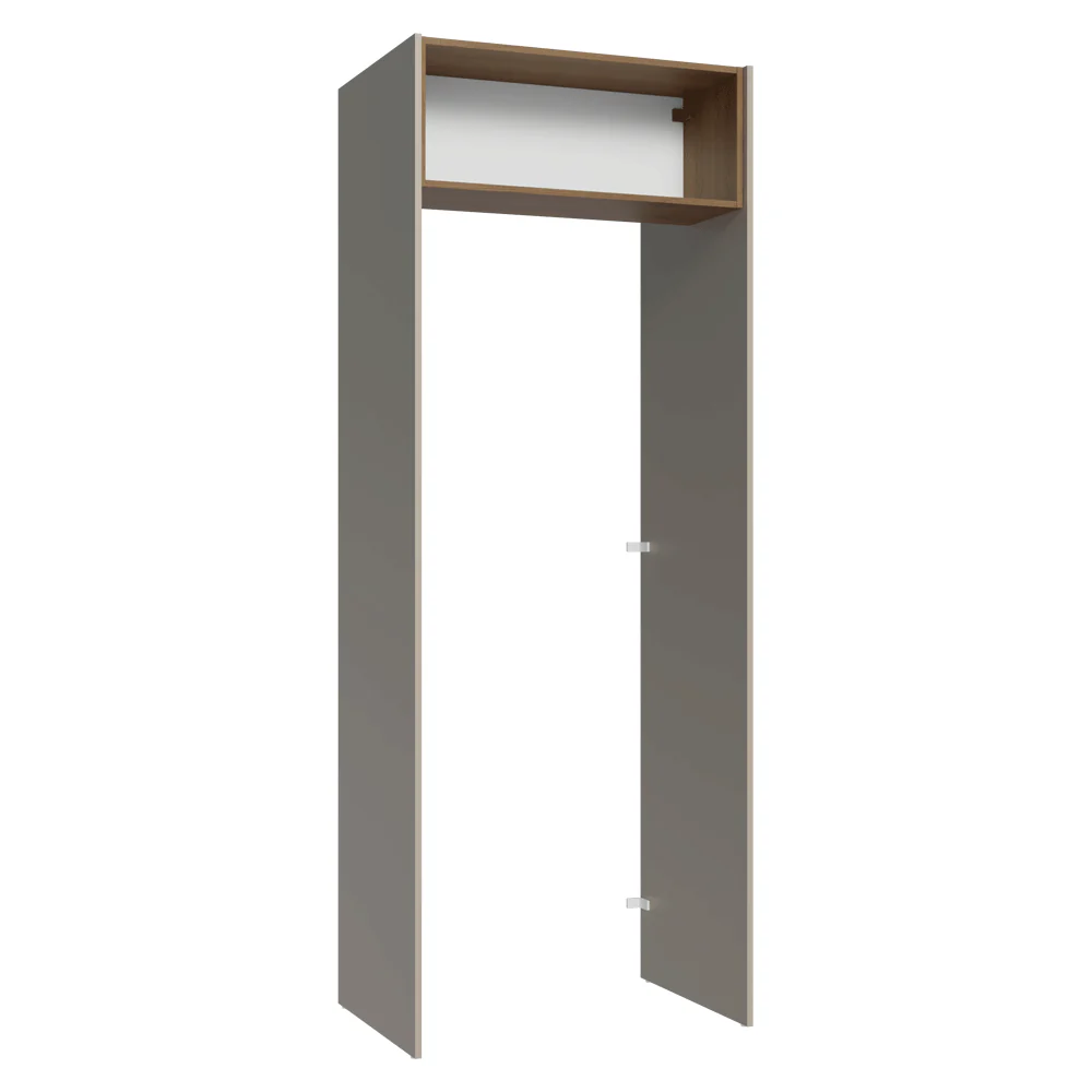 Porta-Geladeira 83 cm 1 Porta Basculante Crema/Rustic/Crema Agata Madesa - Image 10