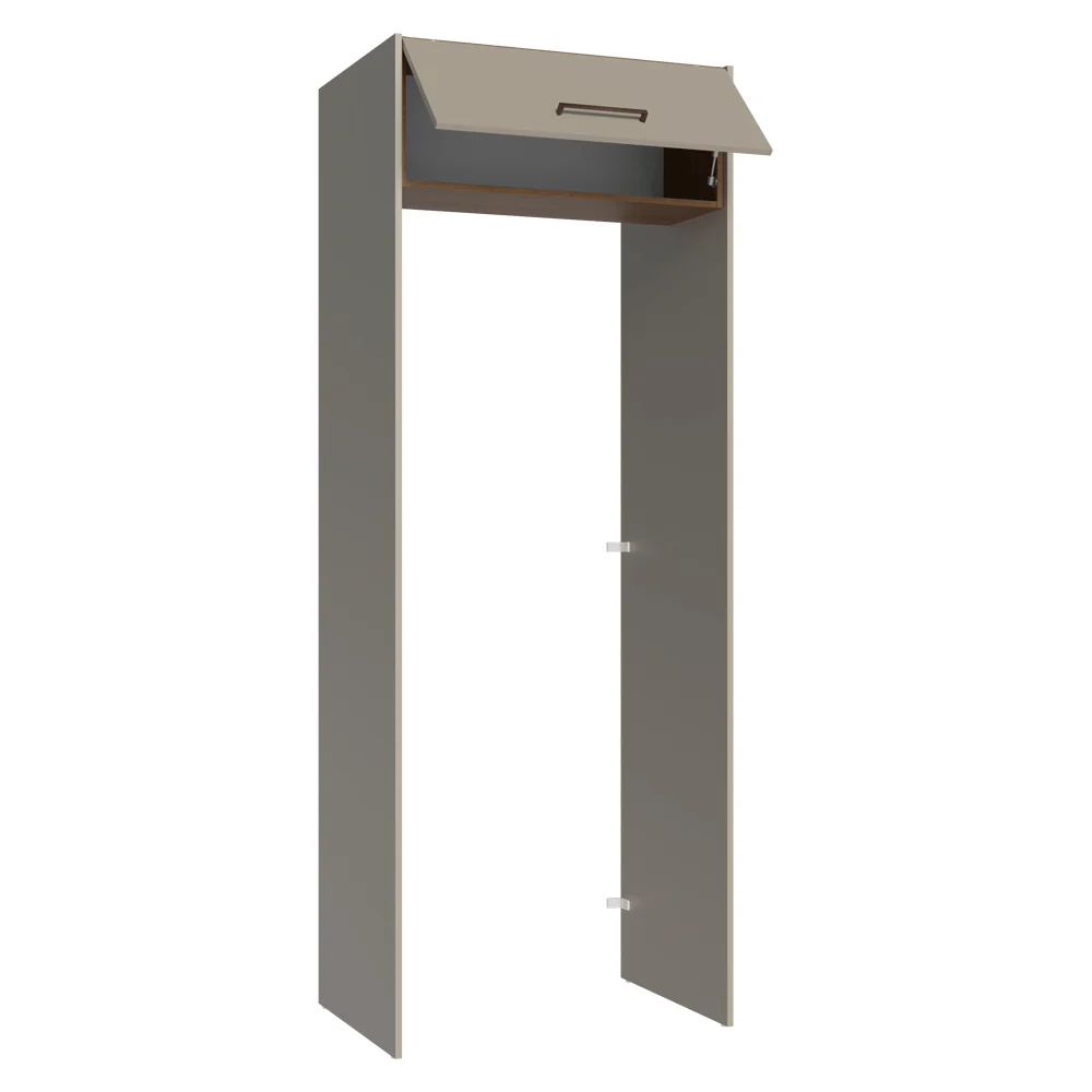 Porta-Geladeira 83 cm 1 Porta Basculante Crema/Rustic/Crema Agata Madesa - Image 6